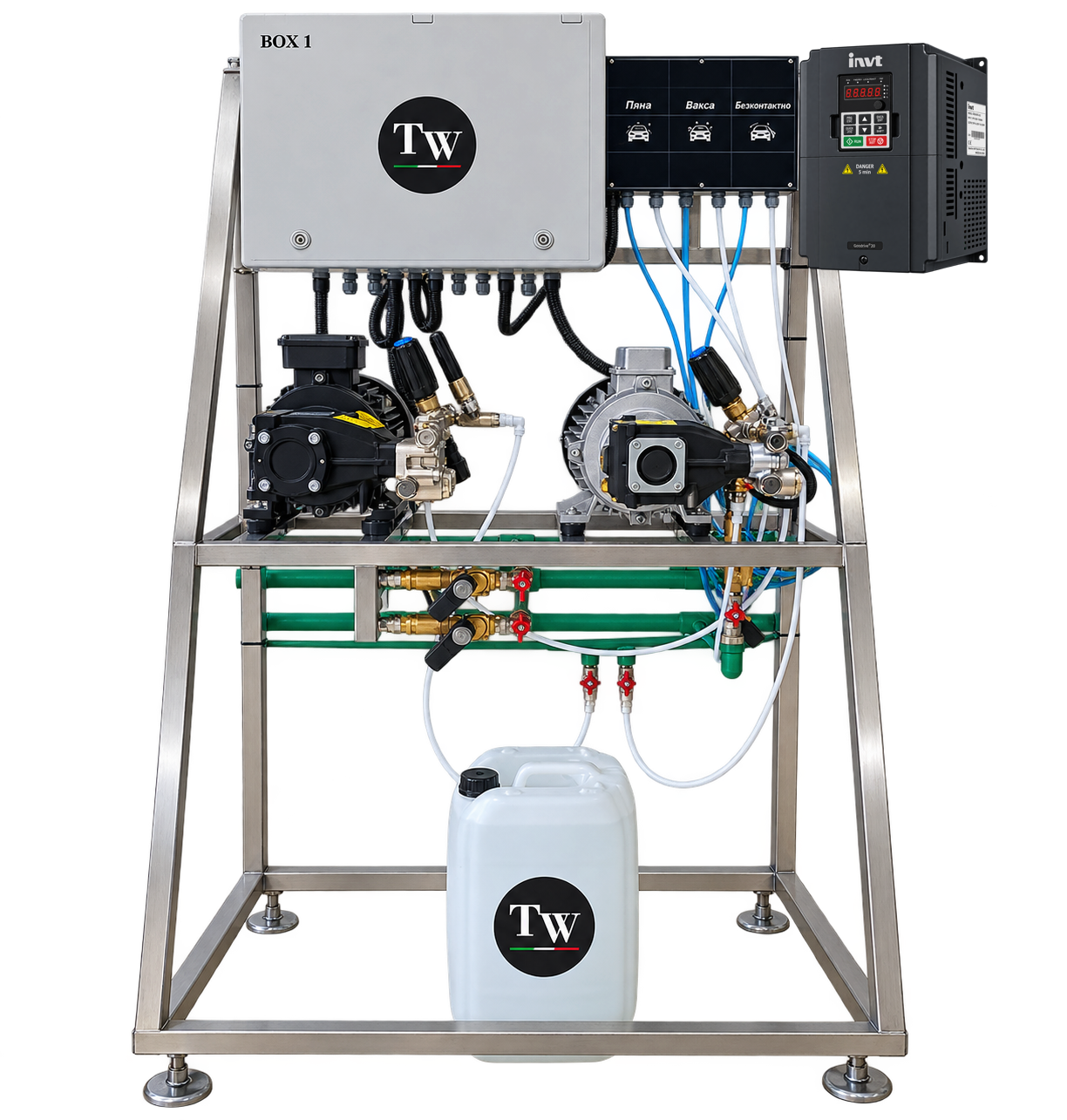 Основно изображение: Рама със статори — 2 помпи Inverter