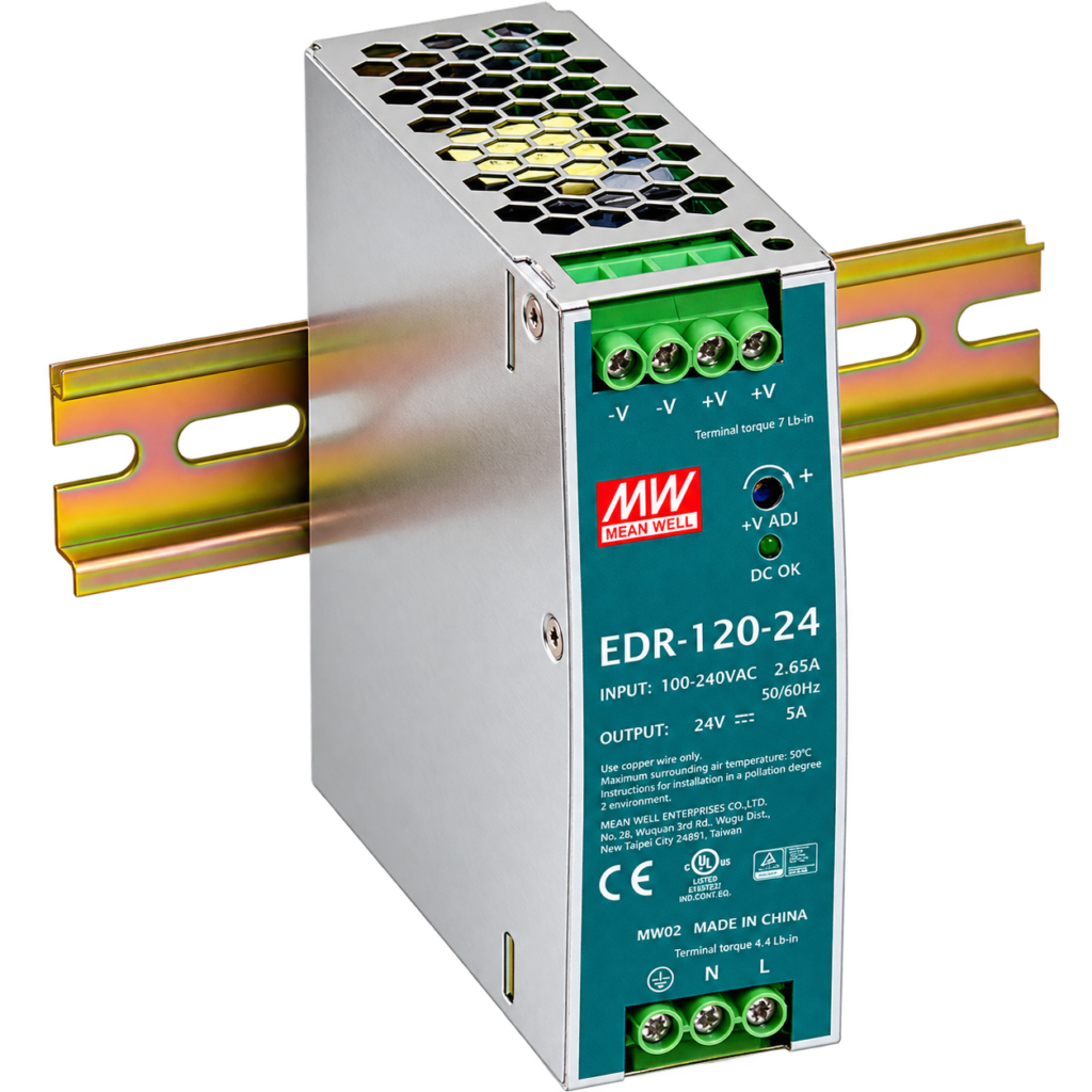 Основно изображение: Захранващ блок Mean Well 220 V → 24 V, 120 W